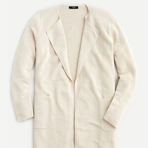 JCrew XS tan open front cardigan
